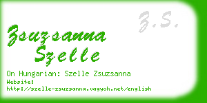 zsuzsanna szelle business card